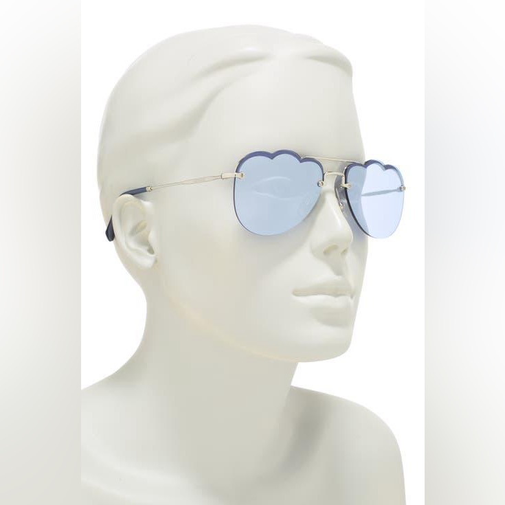 - New Original Miu Miu Core Collection Mu 56us 1bc178 58 - Silver